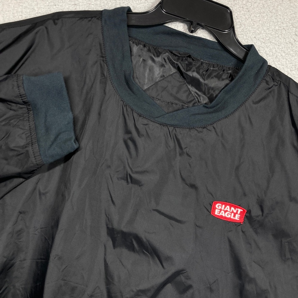 Giant Eagle Windshirt Mens 3XL Black V-Neck Pullover Grocery Store Worker